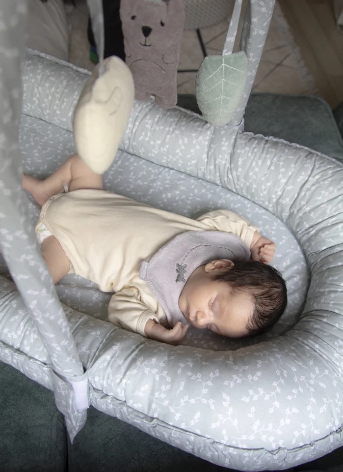 Salteluta Baby Nest Babyjem Gri | Somn Sigur - imagine 8