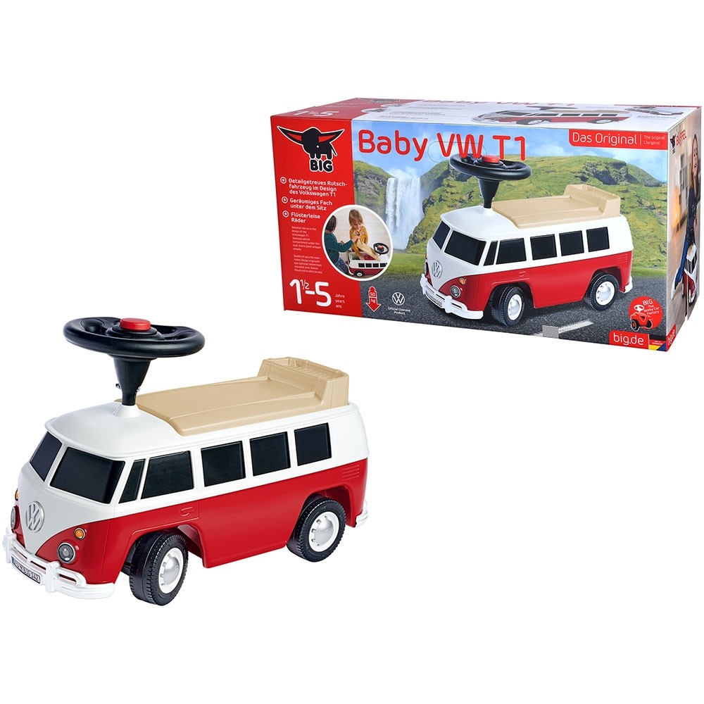 Masinuta Big Baby VW T1 Rosu, Licenta Volkswagen - imagine 3