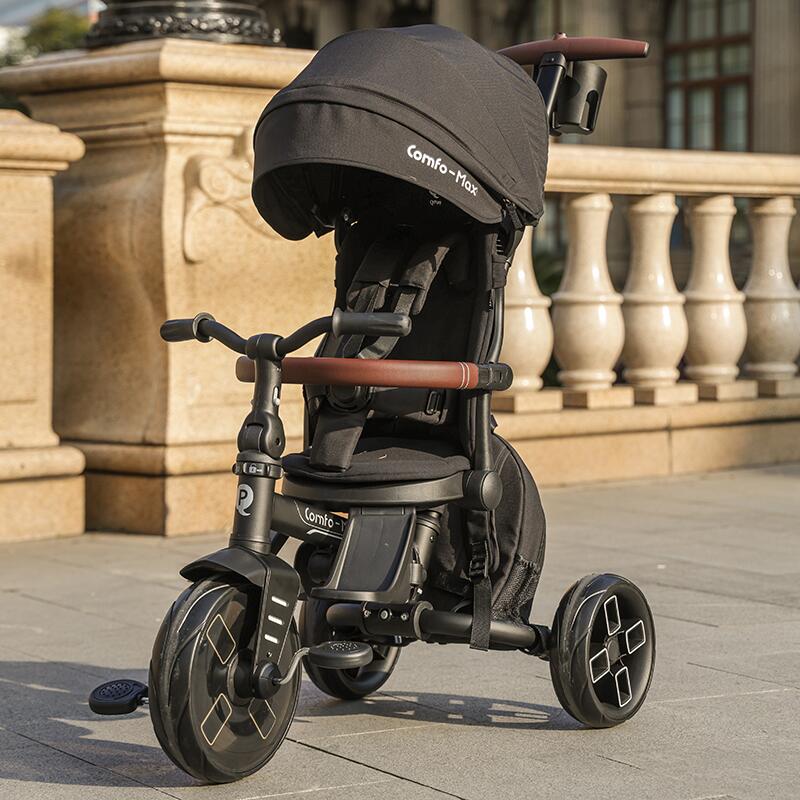 Tricicleta Qplay Comfo Max Gri Ultrapliabila - imagine 9