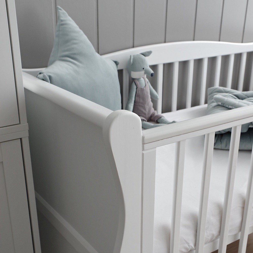 Patut Woodies Alb 120x60 cm, Saltea Reglabila - imagine 6