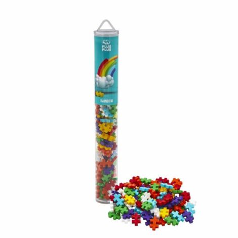 Plus-Plus Tub 100 Piese Curcubeu - Jucarie STEM Creativa - imagine 2