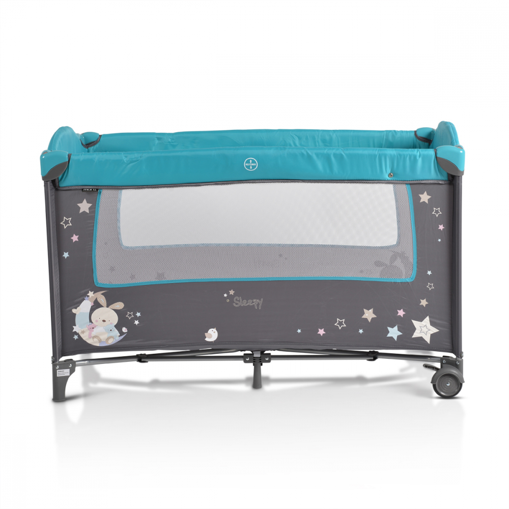 Patut Pliabil Moni Sleepy 2in1 Turcoaz - 540 lei - imagine 4