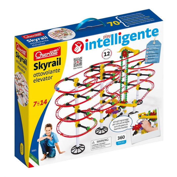 Quercetti Skyrail Roller Coaster 12 m cu Elevator