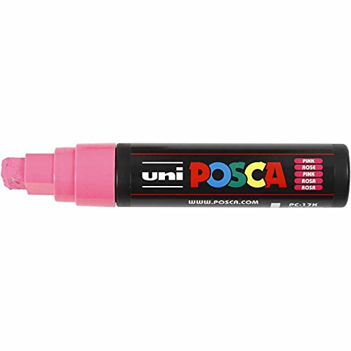 Marker Posca PC-17K, 15mm, Vârf Țesit Roz
