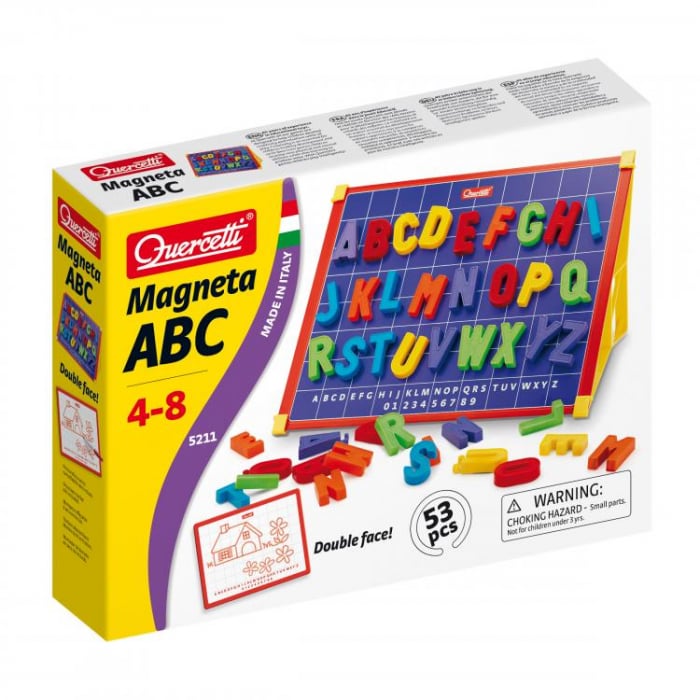Tableta Magnetica ABC Quercetti, 53 piese
