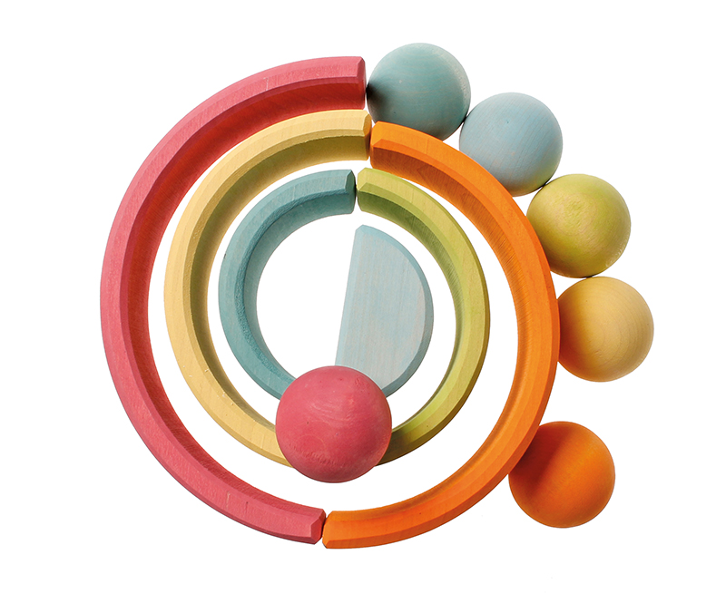 Grimm's Set 6 Bile Lemn Pastel Exterior Joc - imagine 4