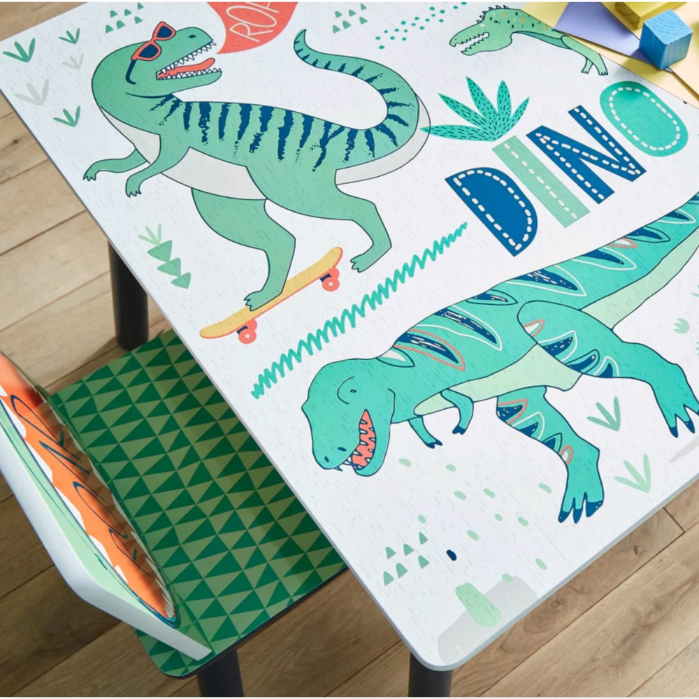 Set Masa+Scaune Dinosaur Ginger Home Copii - imagine 2