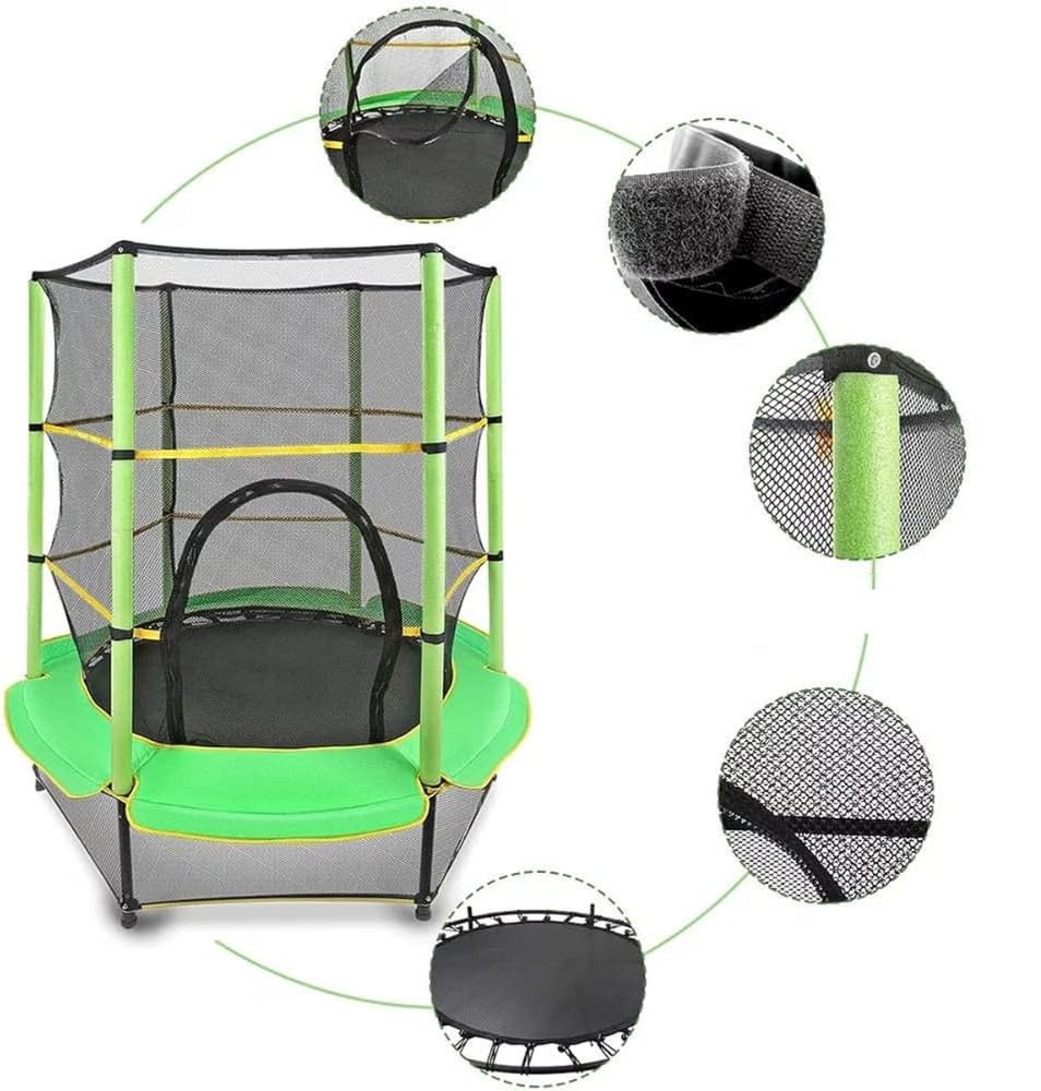 Trambulina Procart 140cm Copii cu Plasă Verde