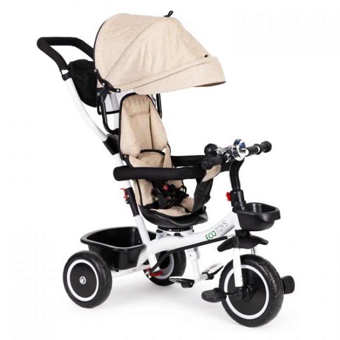 Tricicleta Ecotoys Bej | Siguranță și Confort