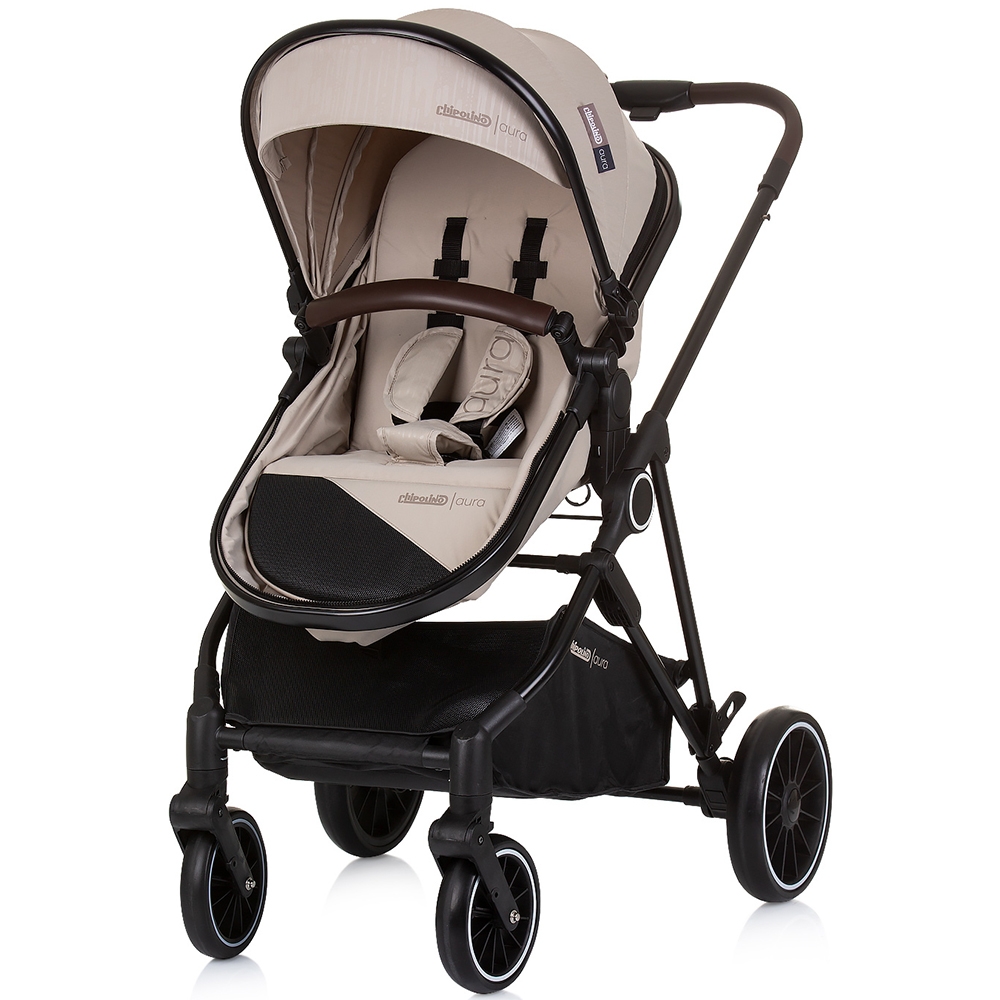Carucior Chipolino Aura 2 in 1, Macadamia, Reversibil
