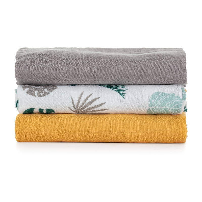 Set 3 scutece bambus Petite&mars Muselina 68x68 cm - imagine 2
