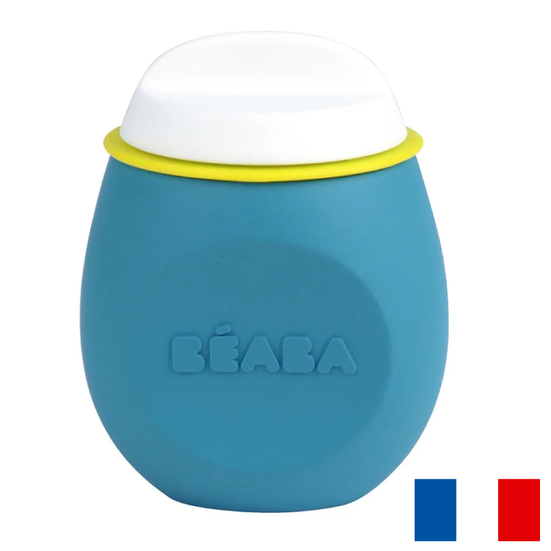 Recipient Silicon Beaba Squeez Blue, Mâncare Bebe