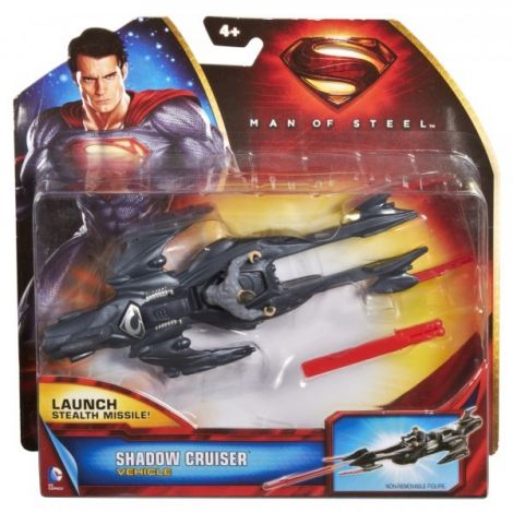 Figurina Man of Steel și Vehicul Shadow Cruiser Mattel - imagine 2