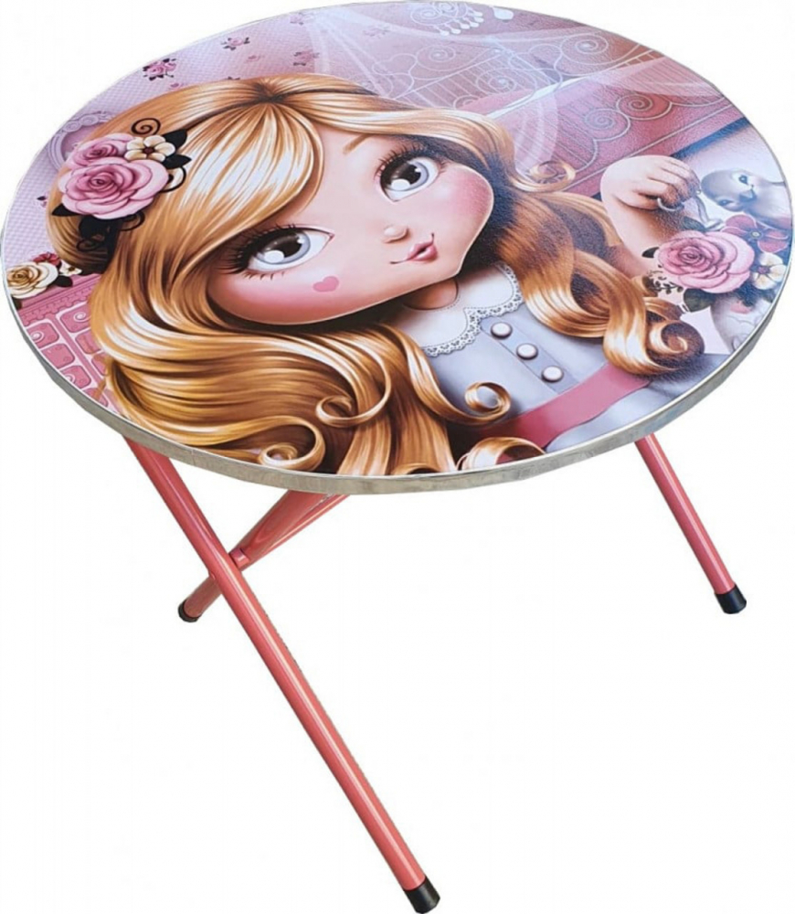 Masa pliabila Novokids cu 2 scaune, Roz