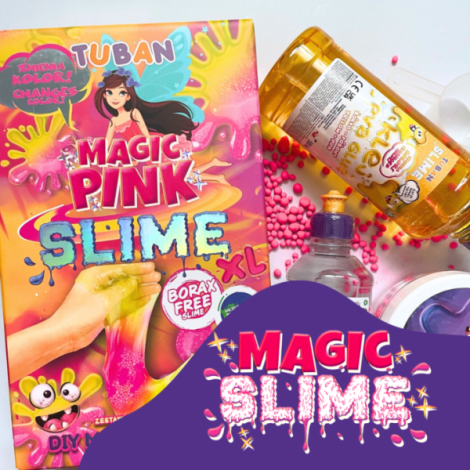 Set DIY SLIME Magic Pink XL Tuban - Schimbă Culoare - imagine 9