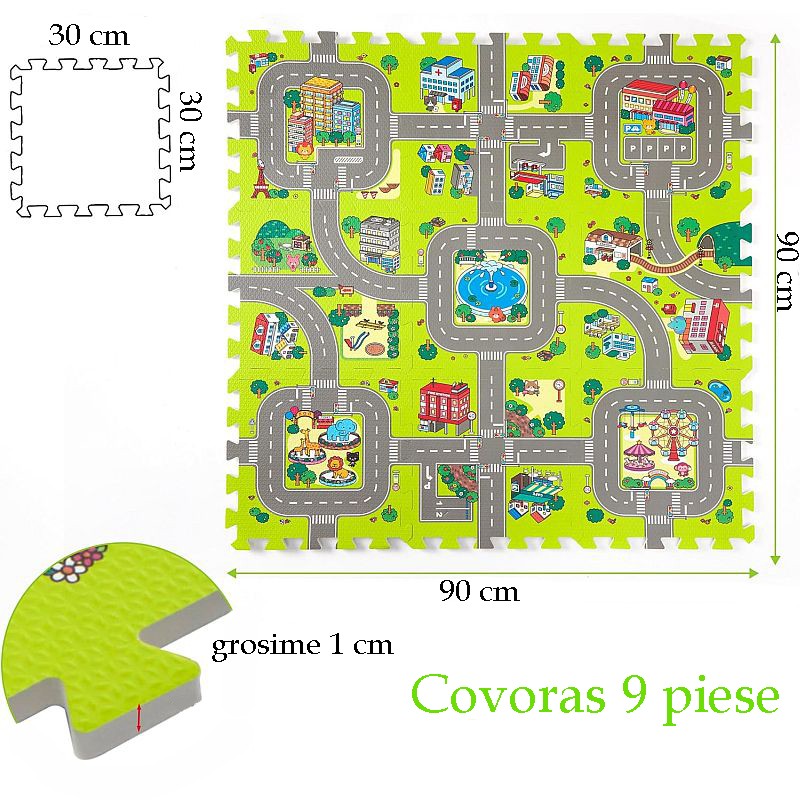 Covoras Pista Procart 9 Piese Puzzle Eva - imagine 5