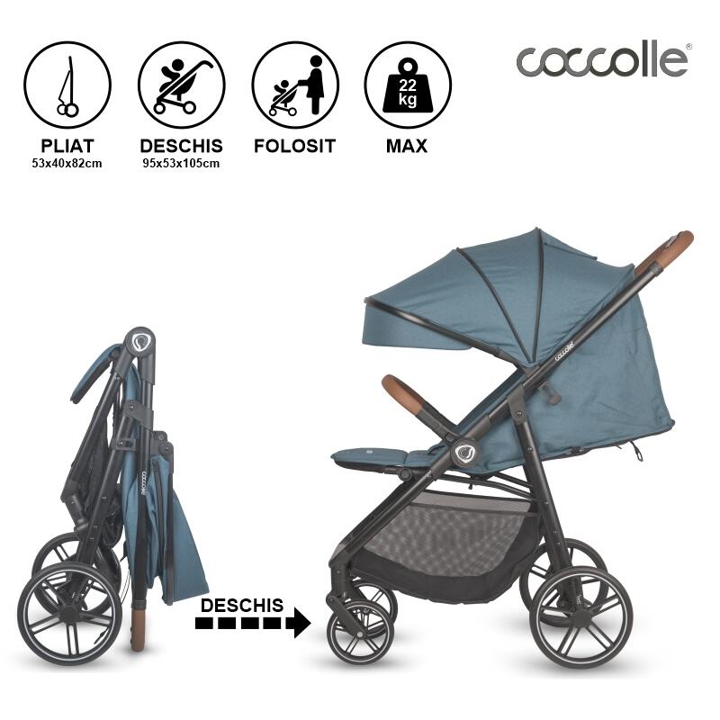 Carucior Sport Coccolle Finley - Pliere Automată - imagine 7