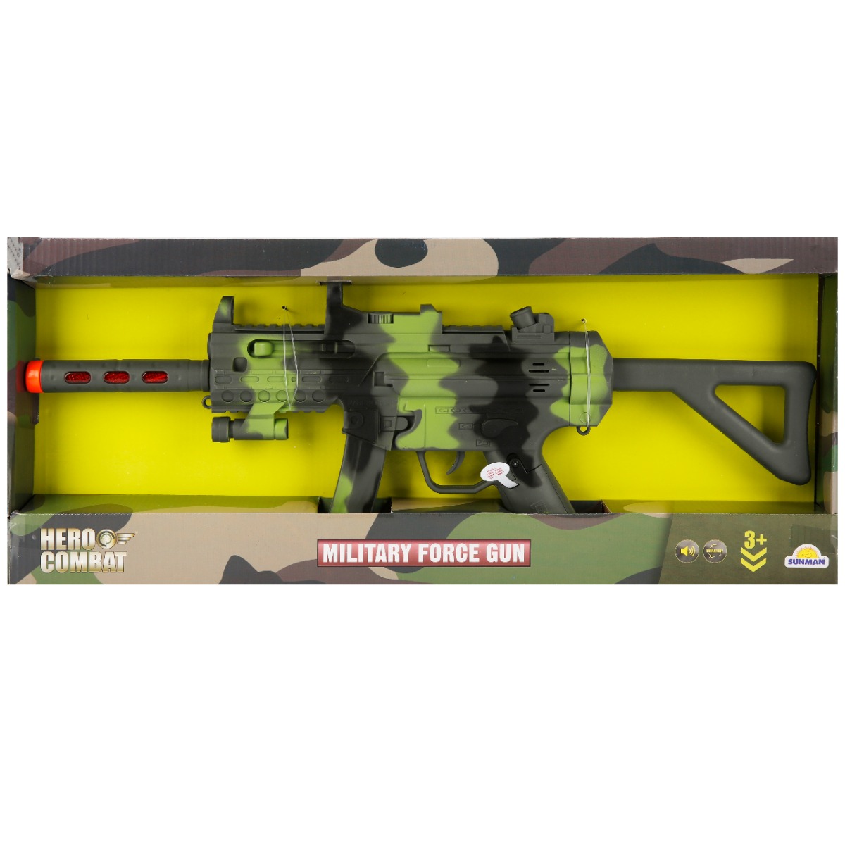 Mitraliera Hero Combat cu Lumini și Sunete