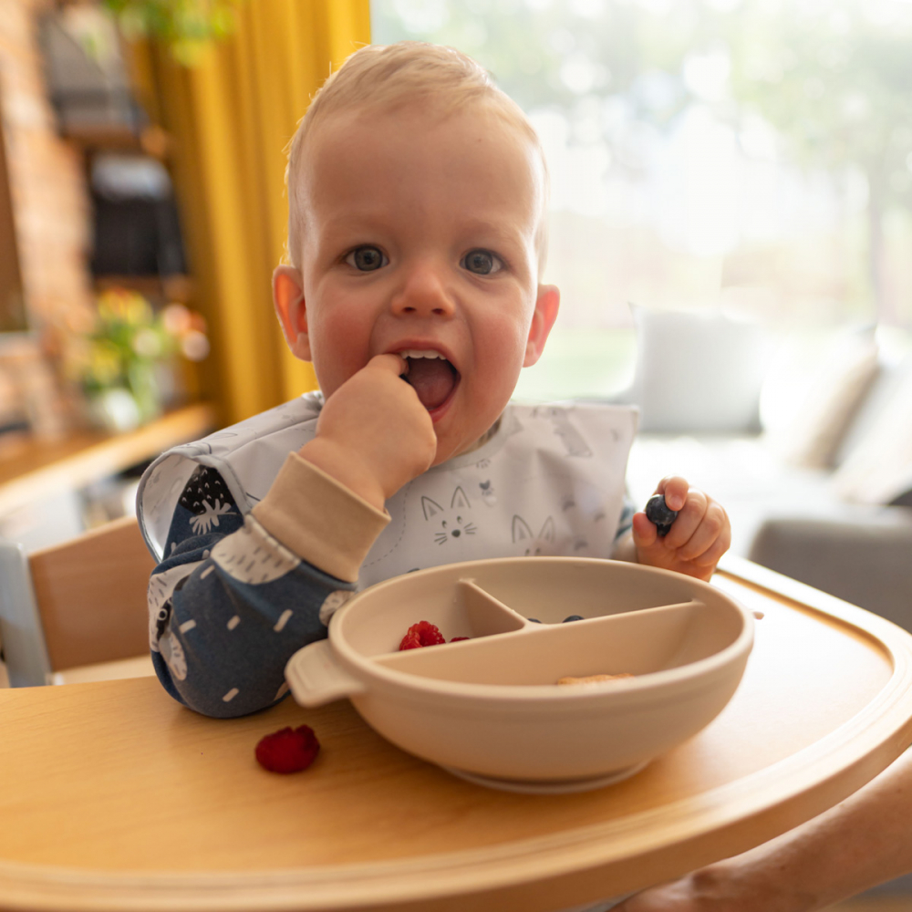 Farfurie Babyono Silicon cu Ventuza Bej - imagine 3