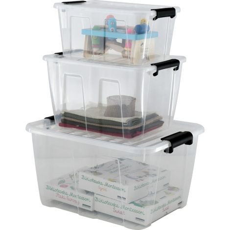 Cutie depozitare 30L Moje Bambino - transparentă - imagine 5
