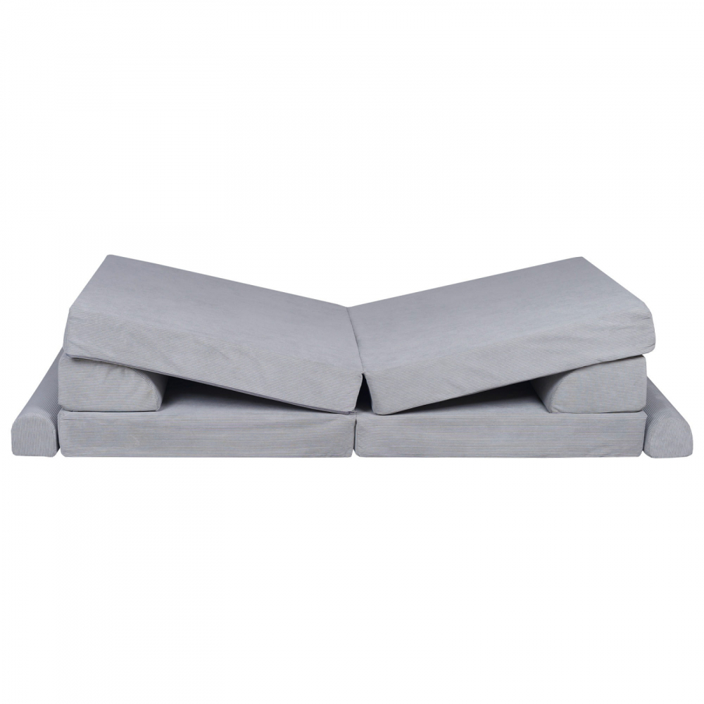 Canapea Modulară Meowbaby Velur Gri - imagine 5