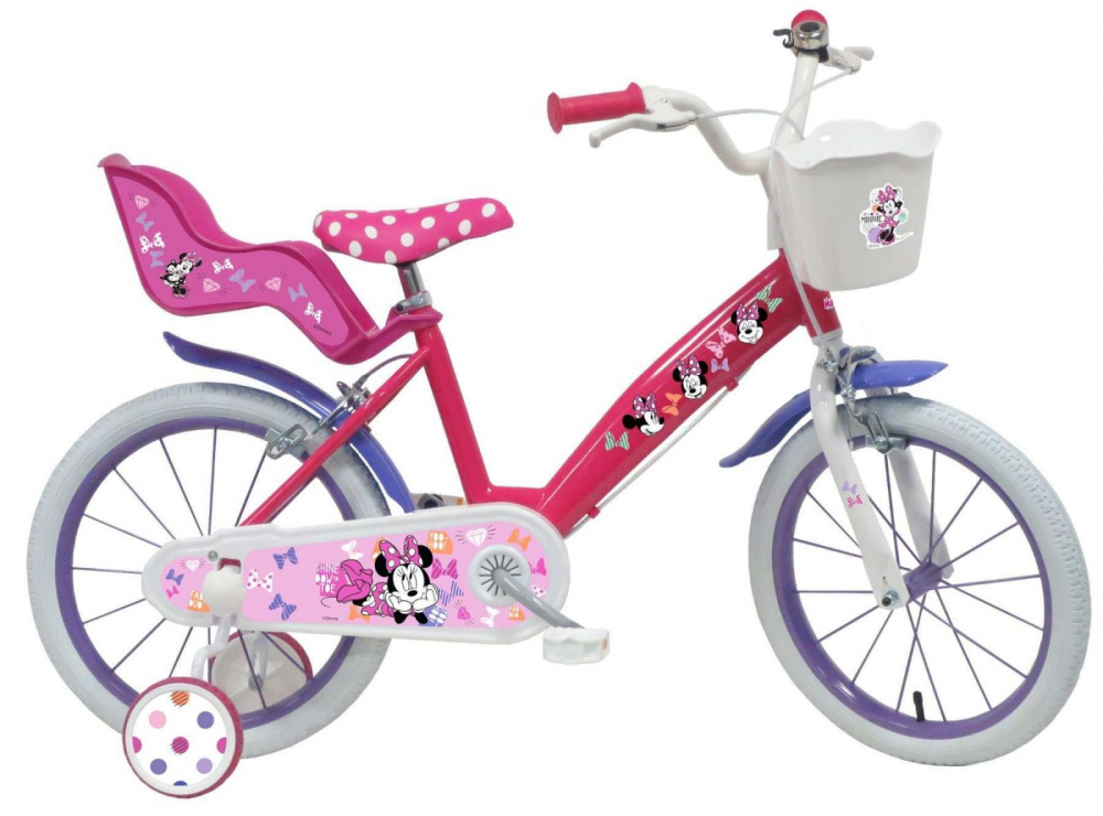 Bicicleta Denver Minnie 16 inch cu Suport Păpuși