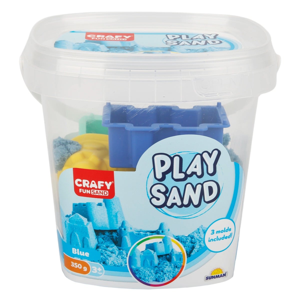 Nisip de Modelat Crafy Albastru, 350 g, Antistres
