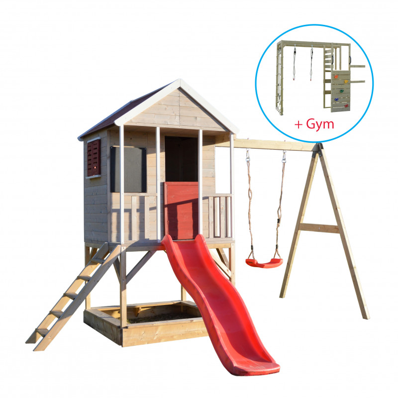 Căsuță Wendi Toys cu Tobogan și Nisip