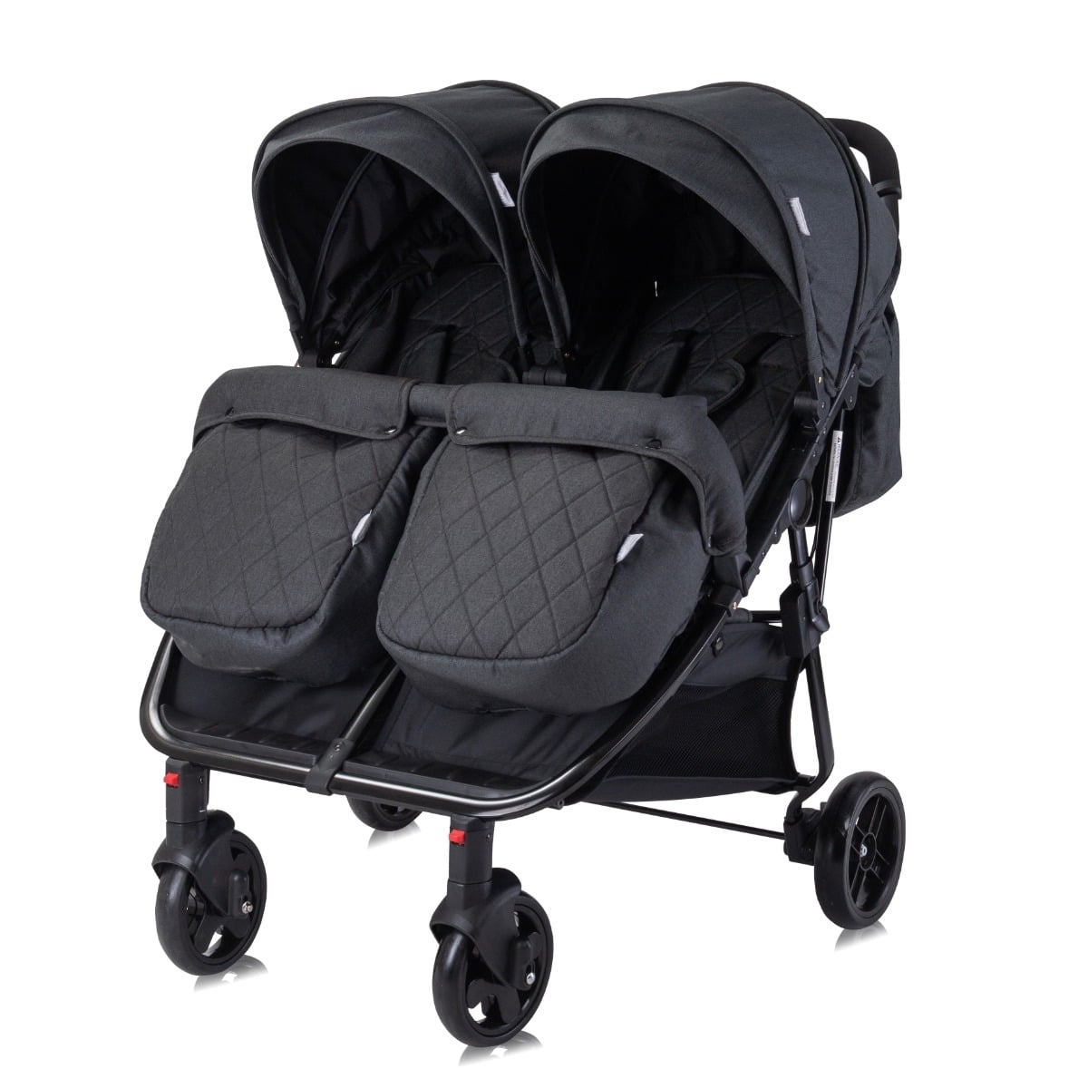 Carucior Gemeni Lorelli Duo Black, Cadru Aluminiu