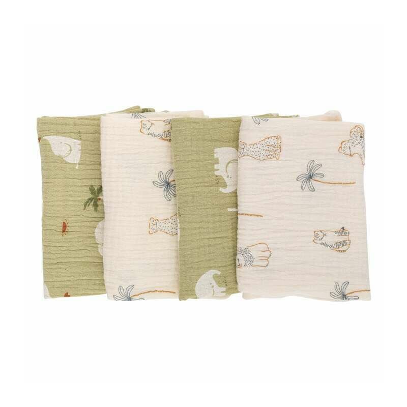 Set 4 Lavete Muselina Bubaba Delicate | GreenBeige - imagine 3