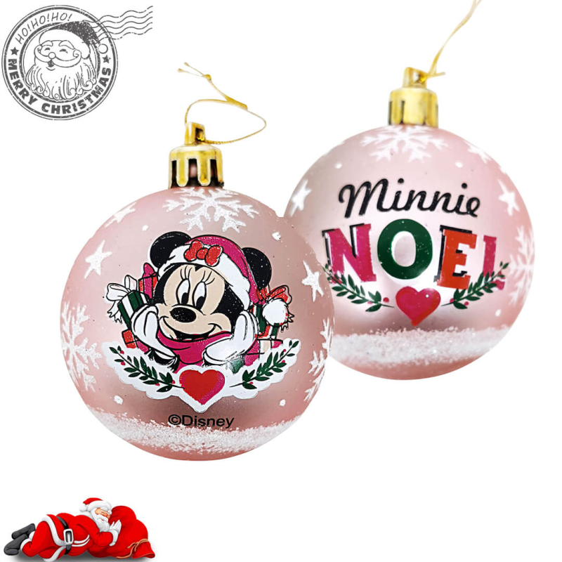 Set 6 Globuri Brad Crăciun Minnie Mouse Disney - imagine 2