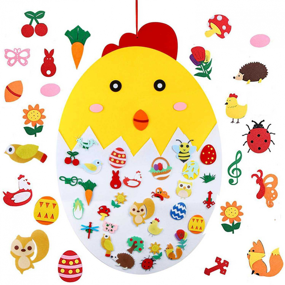 Puisor din fetru educativ Bambinice - Decor camera copil