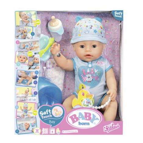 BABY born Bebeluș Băiat Interactiv cu Corp Moale - Zapf - imagine 3