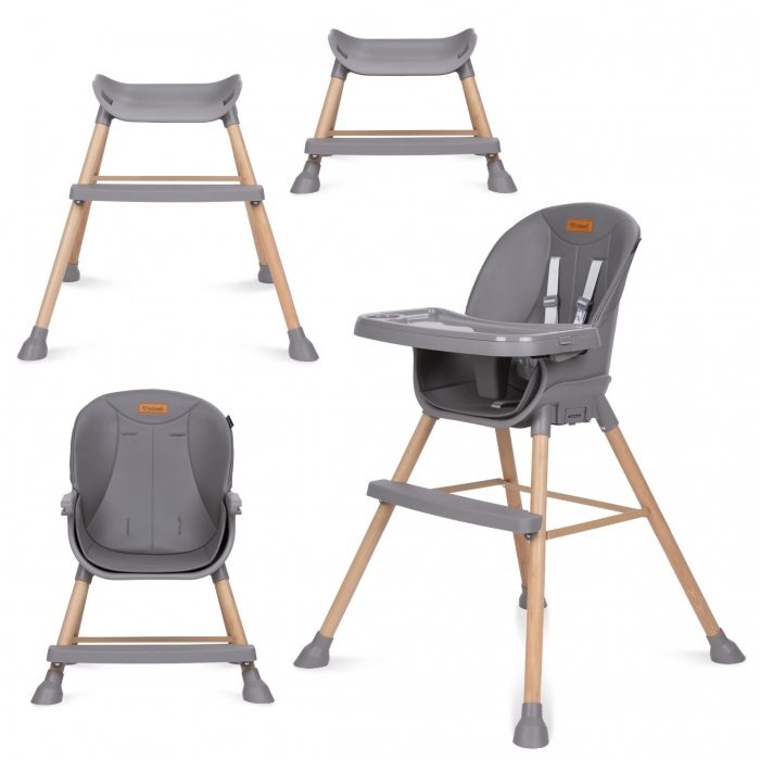 Scaun de masă 4 în 1 Kidwell Eatan Wood Gray - imagine 2