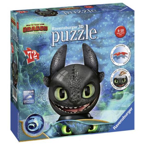 Puzzle 3D Toothless Ravensburger 72 piese