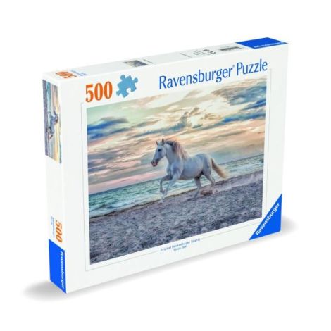 Puzzle Ravensburger 500 piese Cal pe Plajă Relaxare - imagine 2