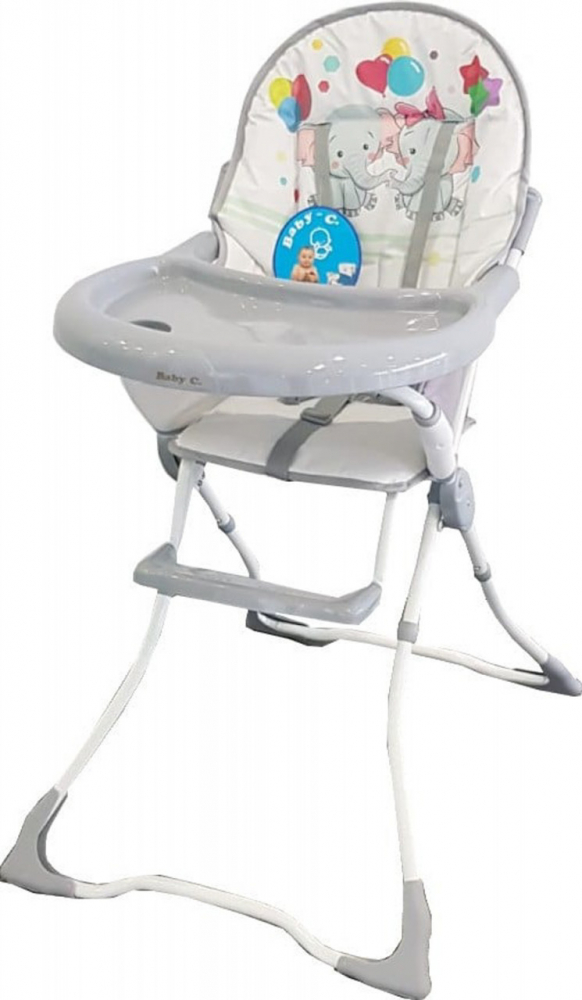 Scaun masa Baby Care CH Pliabil cu centură siguranță - imagine 2