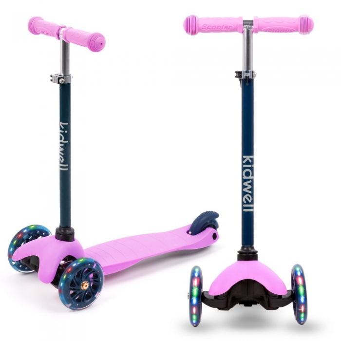 Trotineta Kidwell Uno Violet, LED, 3 ani+