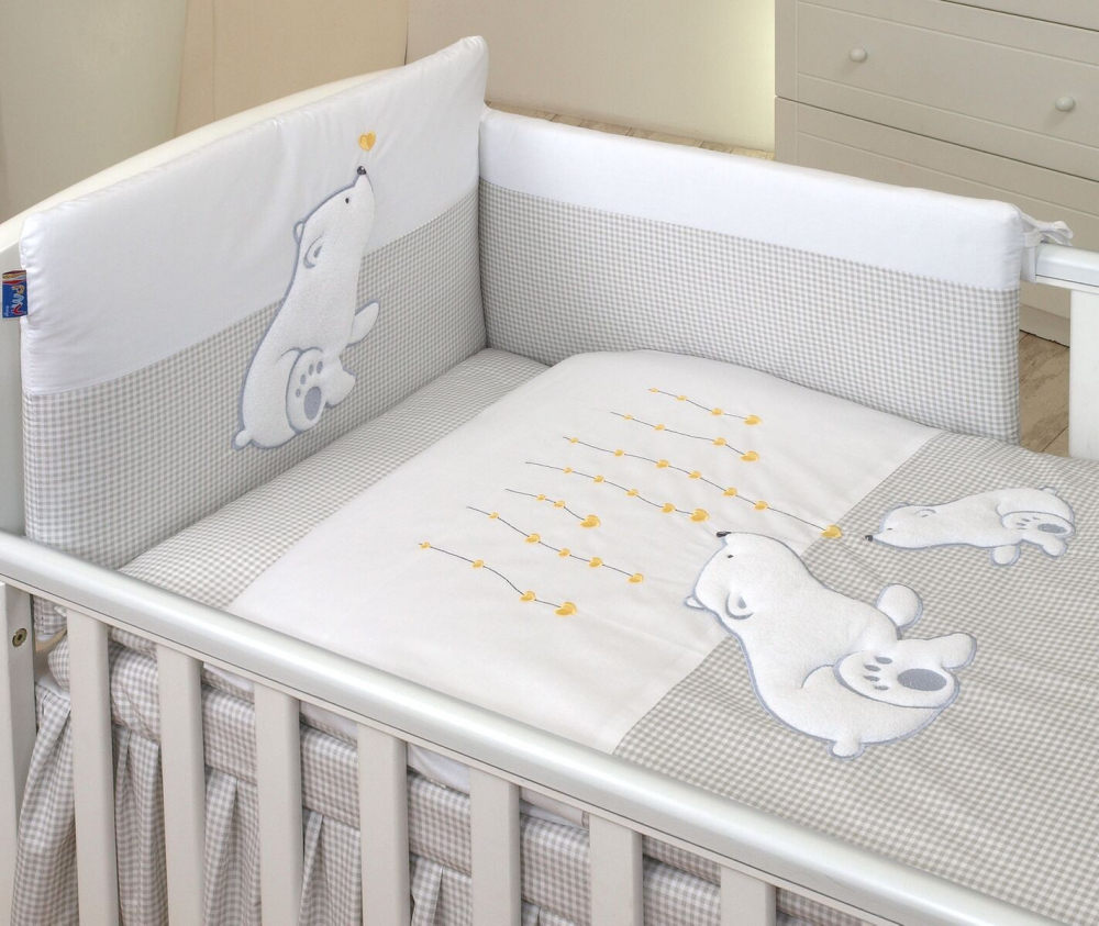 Set Lenjerie Pat Bebe Amy cu Protectie 120x60 - imagine 3