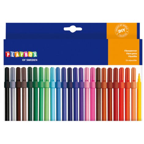 Set 24 Carioci Playbox Varf Subtire