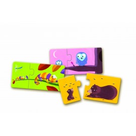 Puzzle Duo Djeco Mamă și Puiul | Educativ +2 Ani - imagine 2