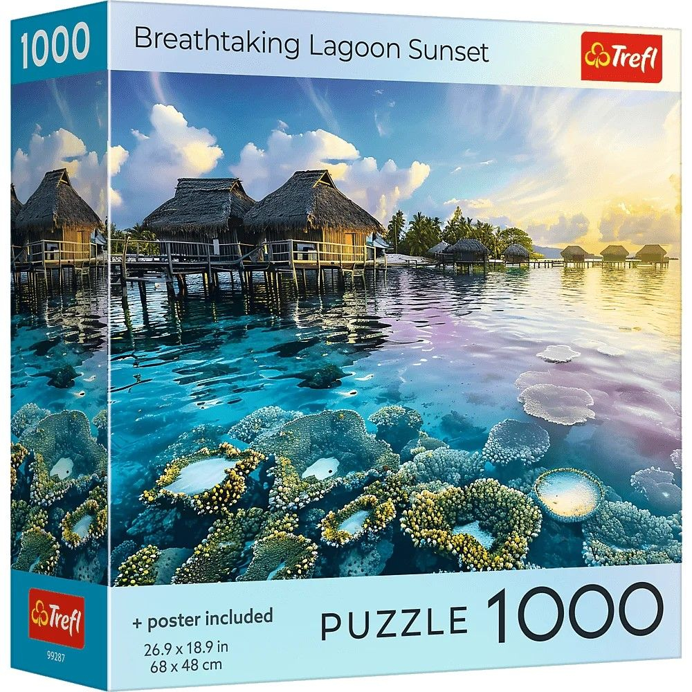 Puzzle Trefl 1000 piese - Apus de soare pe lagună