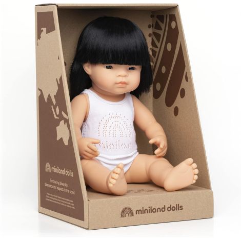 Papușă Asiatică Fată 38 cm Miniland - Anatomică - imagine 7