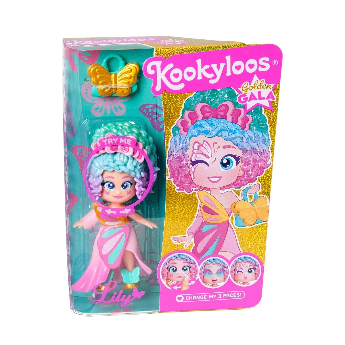 Papusa Kookyloos Lily, Golden Gala, 3 Expressii