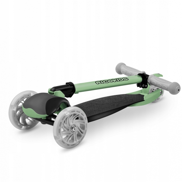 Trotineta Ricokids Loco Verde-Negru Pliabilă cu LED - imagine 5