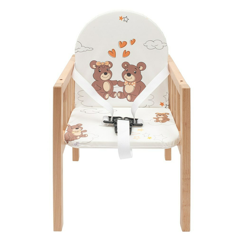 Scaun de masă 2 în 1 New Baby din lemn - imagine 3