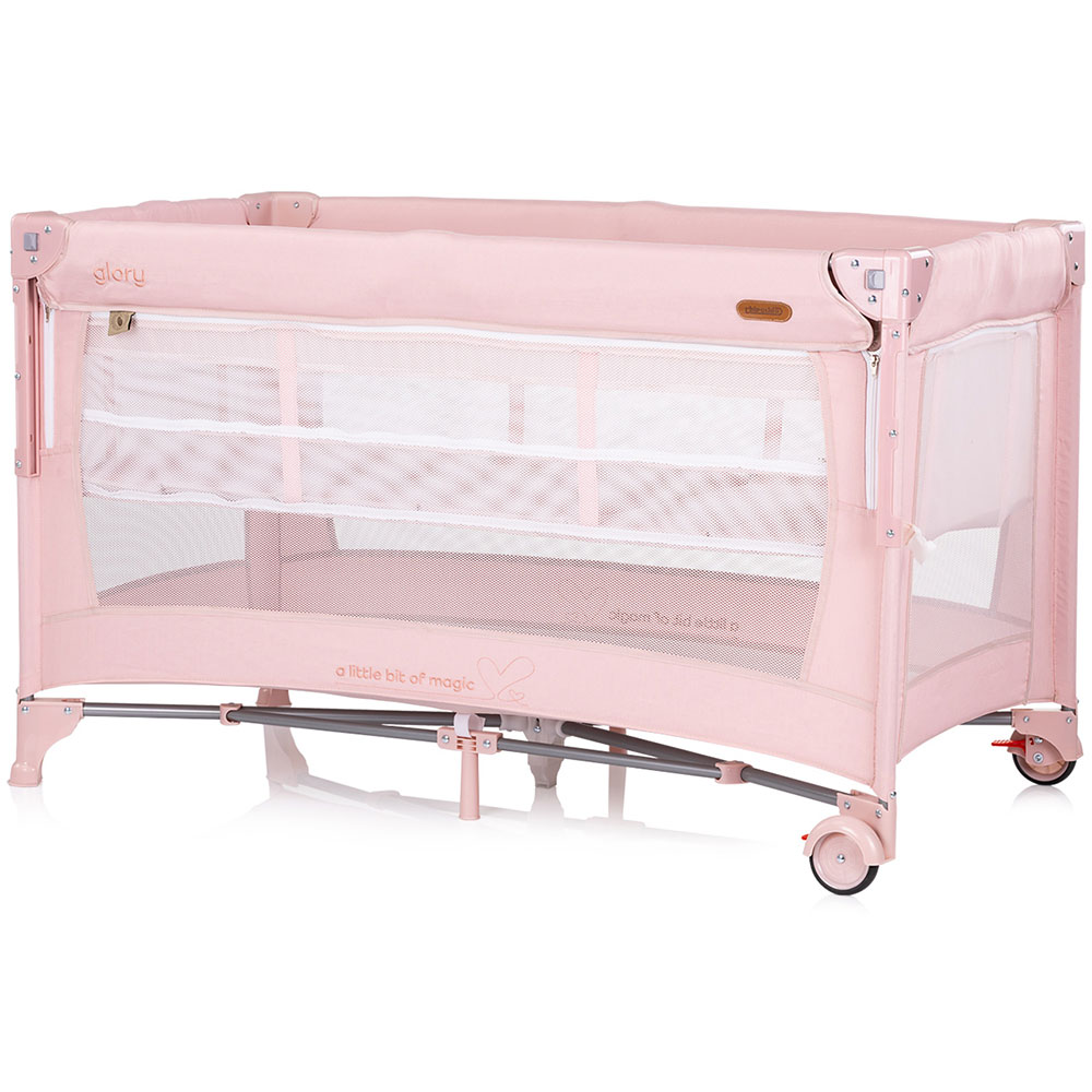 Patut Pliabil Chipolino Glory Pink - 2 Nivele