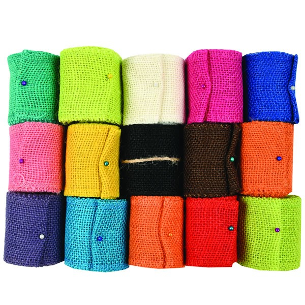 Set 12 Bandle Iută Colorată Colorart, 5cm x 2m