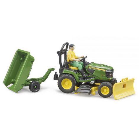 Tractor John Deere cu Remorcă și Grădinar Bruder - imagine 5