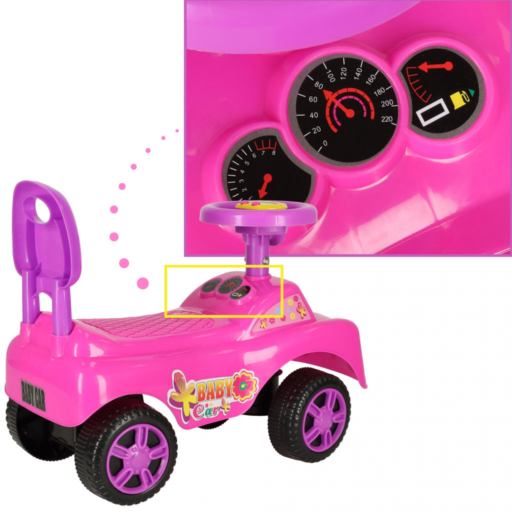 Mașinuță Ikonka Pink Fără Pedale, 1-3 Ani - imagine 2